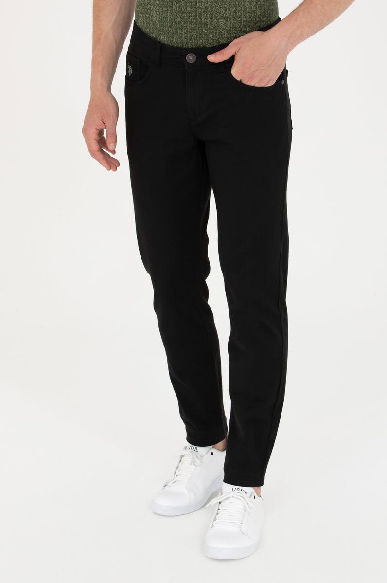 Erkek Siyah Kanvas Pantolon