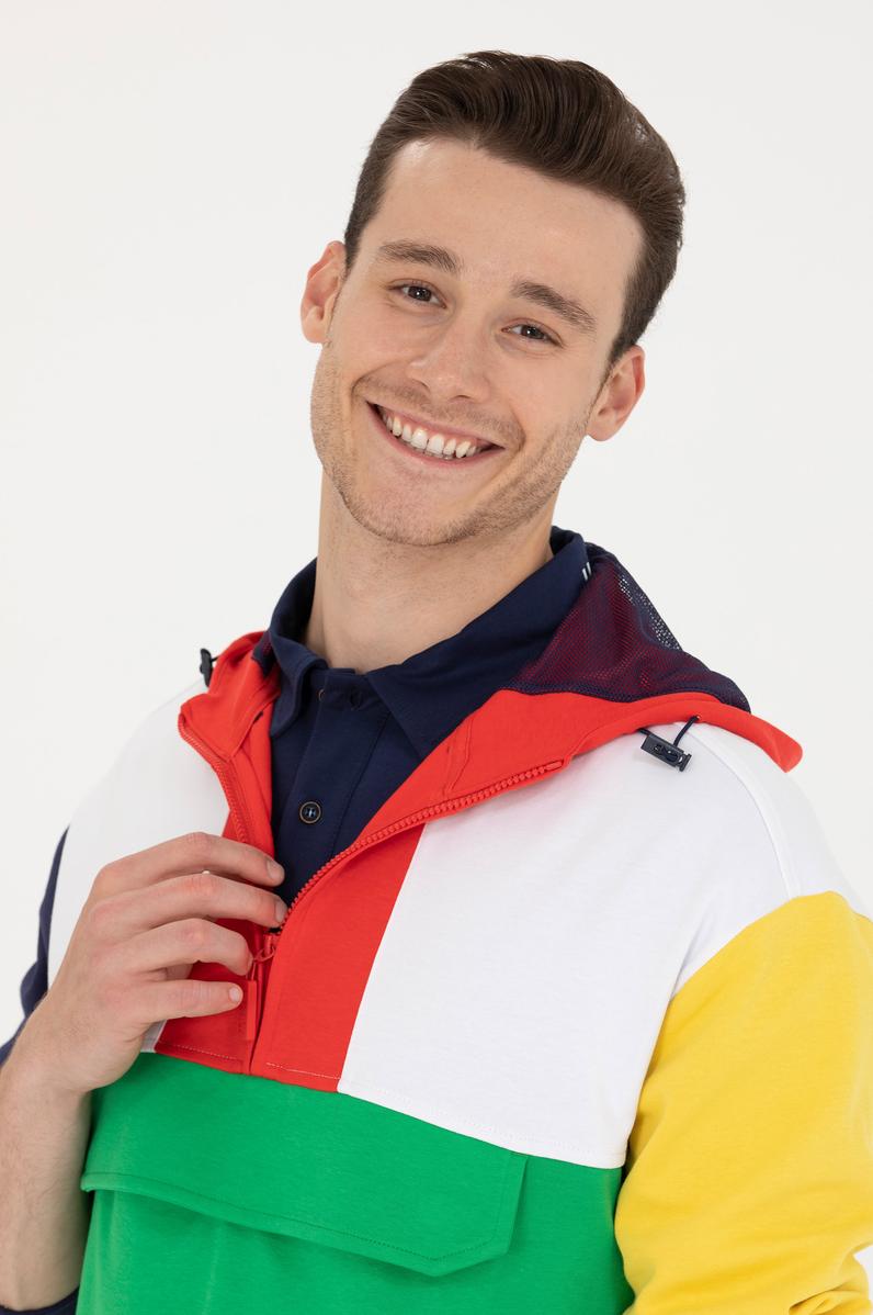 Erkek Beyaz Sweatshirt