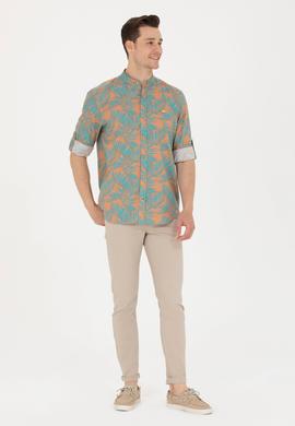 Erkek Mint Uzun Kollu Gömlek - 50263713017