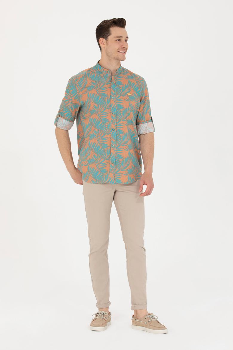 Erkek Mint Uzun Kollu Gömlek - 50263713017