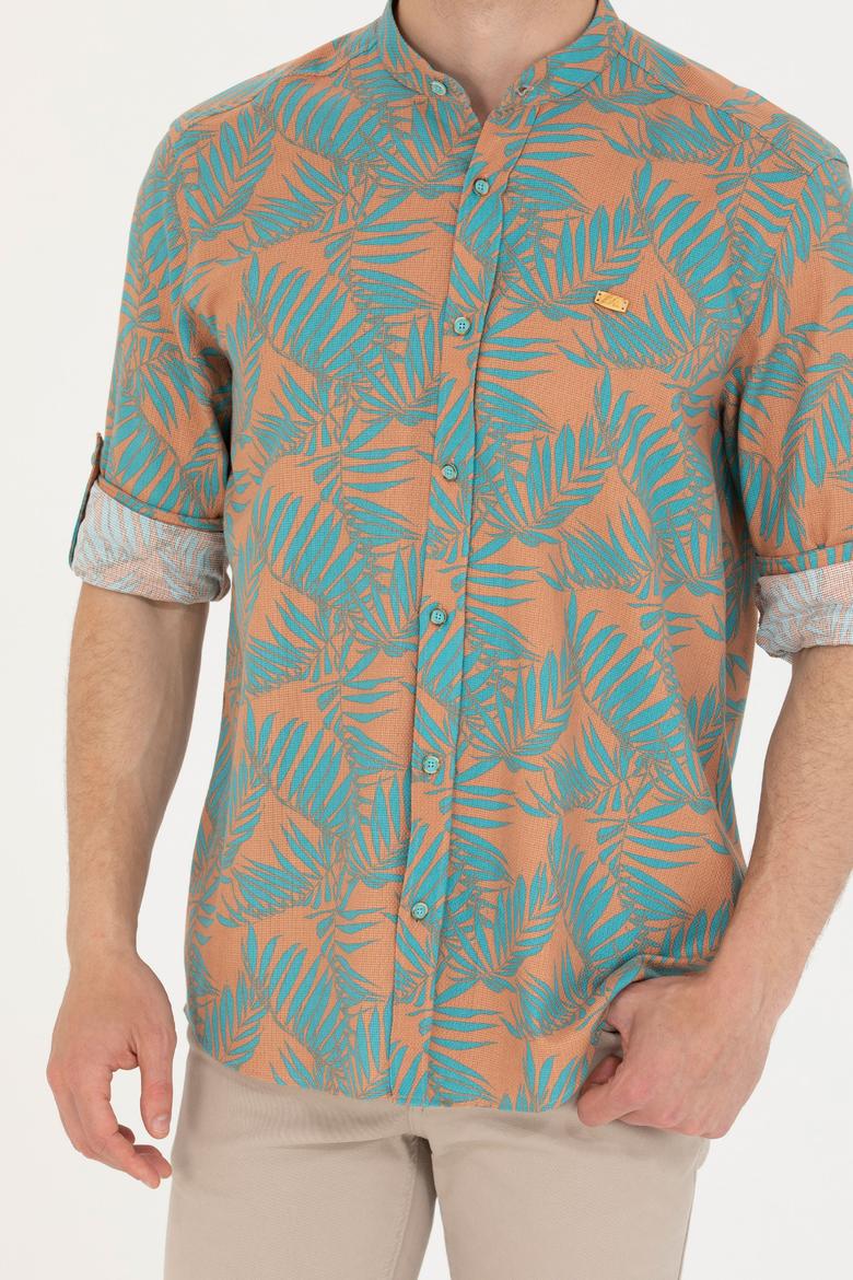 Erkek Mint Uzun Kollu Gömlek - 50263713017