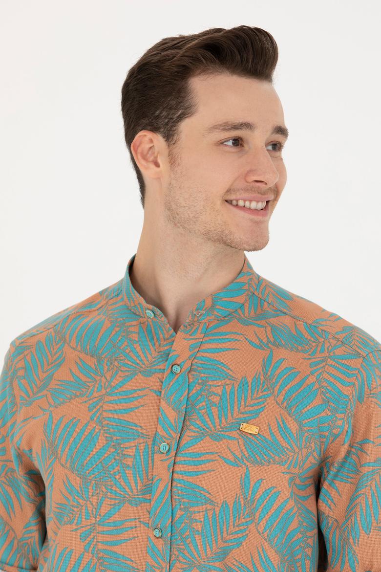 Erkek Mint Uzun Kollu Gömlek - 50263713017