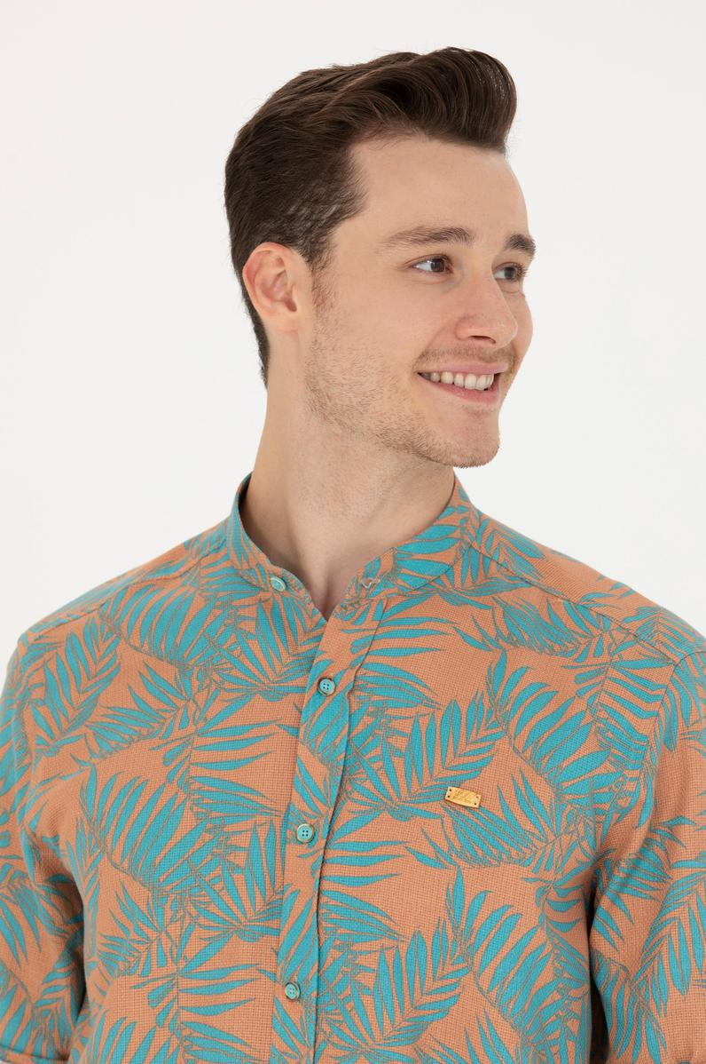 Erkek Mint Uzun Kollu Gömlek