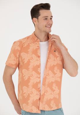 Erkek Kiremit Kısa Kollu Gömlek - 50263878006