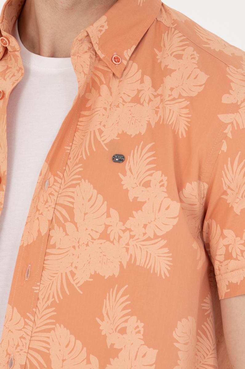 Erkek Kiremit Kısa Kollu Gömlek