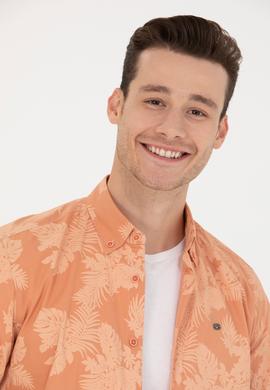 Erkek Kiremit Kısa Kollu Gömlek - 50263878006