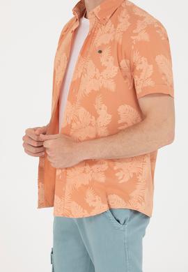 Erkek Kiremit Kısa Kollu Gömlek - 50263878006