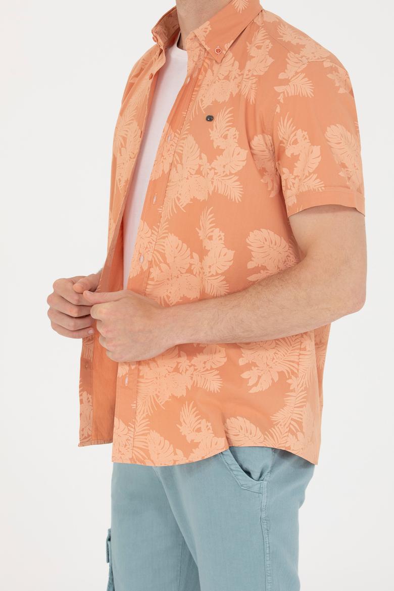 Erkek Kiremit Kısa Kollu Gömlek - 50263878006