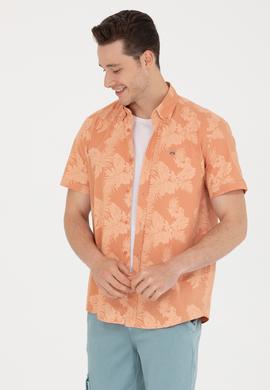 Erkek Kiremit Kısa Kollu Gömlek - 50263878006