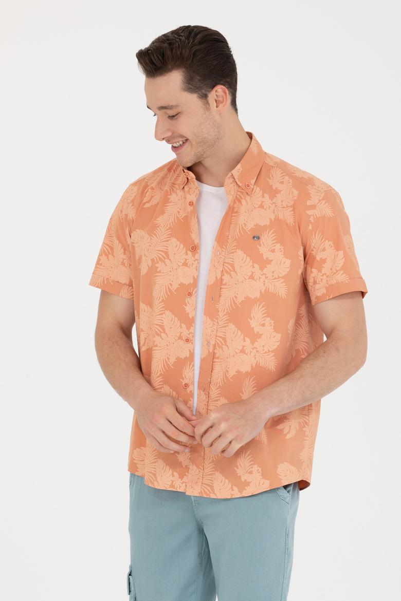 Erkek Kiremit Kısa Kollu Gömlek - 50263878006