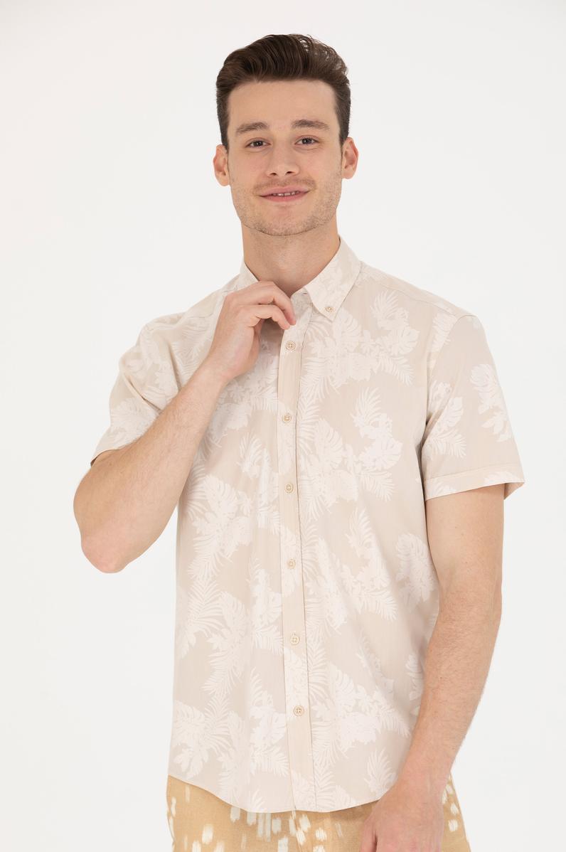 Erkek Taş Kısa Kollu Gömlek