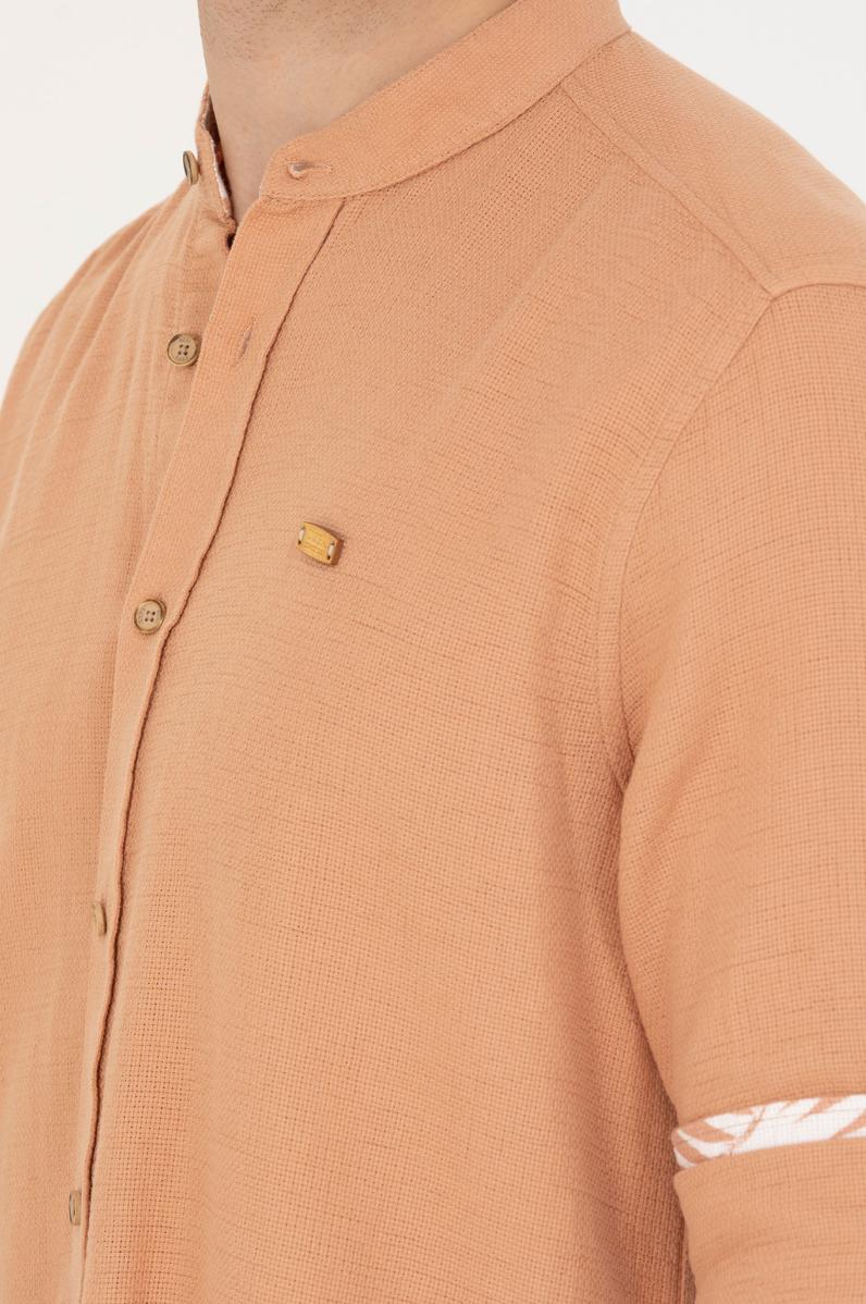 Erkek Camel Uzun Kollu Gömlek