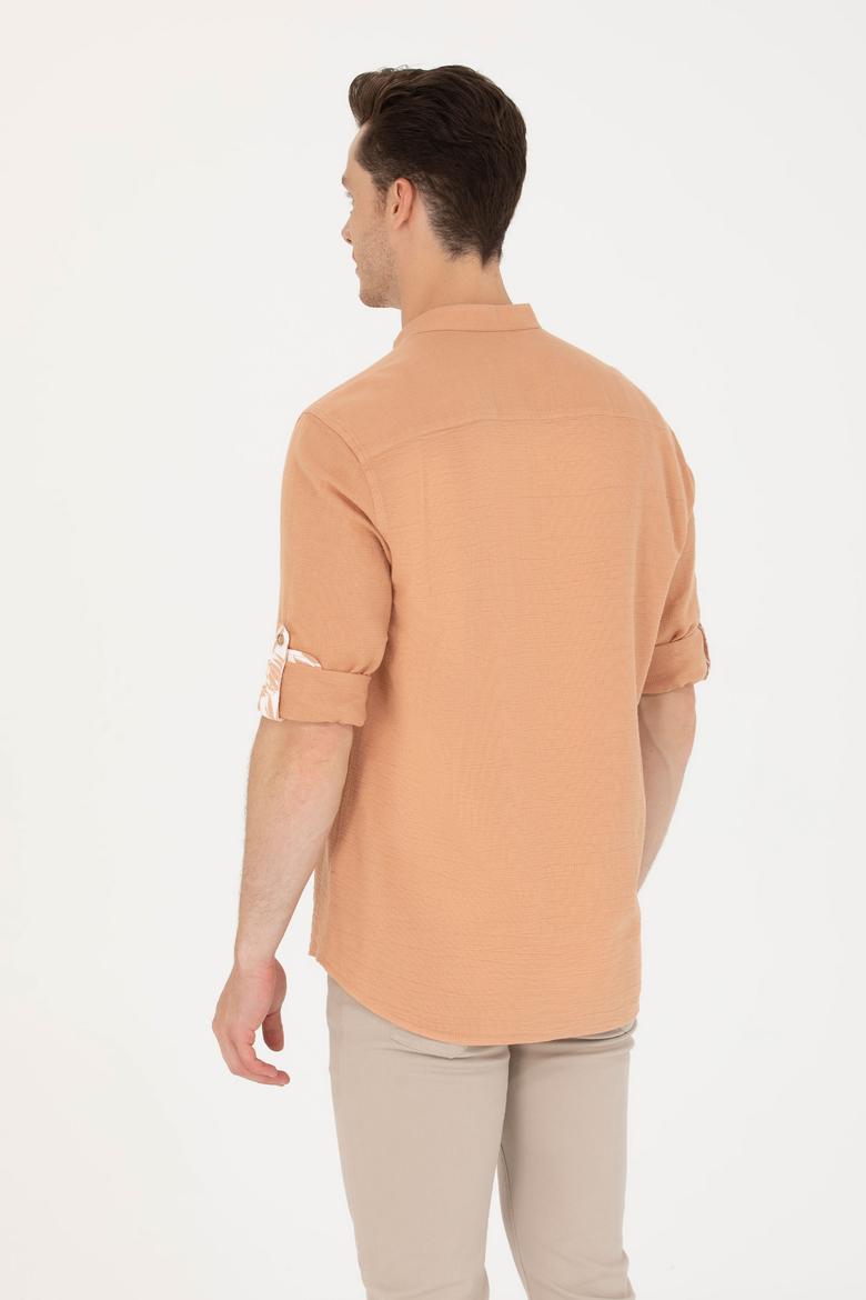 Erkek Camel Uzun Kollu Gömlek - 50263721006