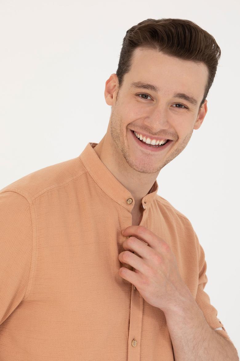 Erkek Camel Uzun Kollu Gömlek - 50263721006