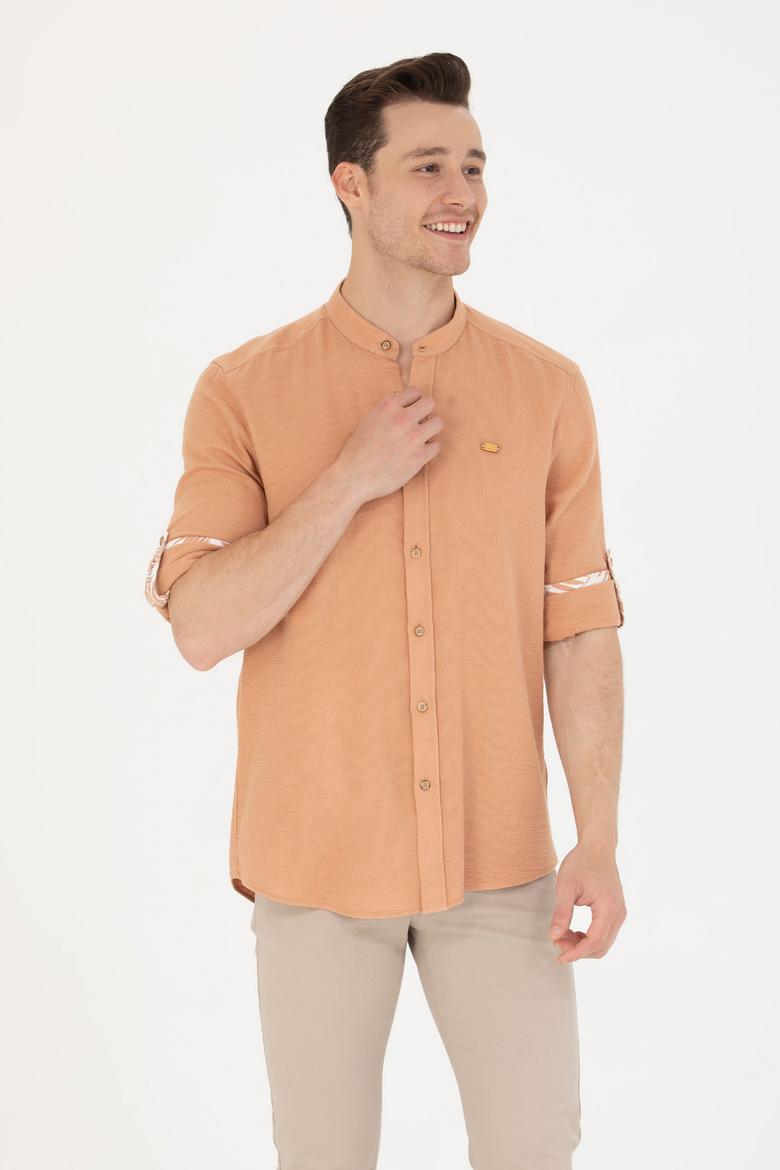 Erkek Camel Uzun Kollu Gömlek - 50263721006