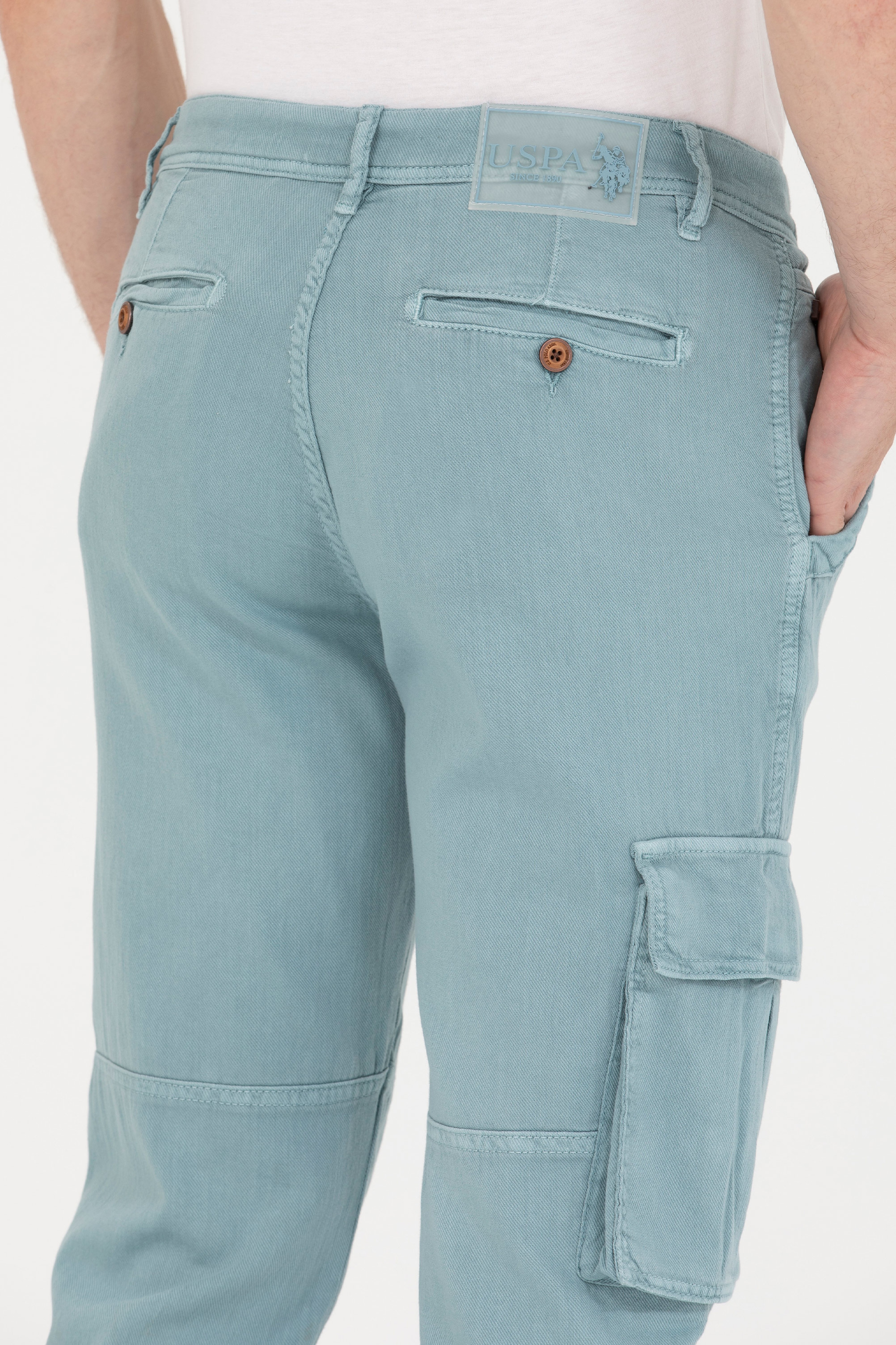 Erkek Jogger Fit Mint Kanvas Pantolon - Image 7