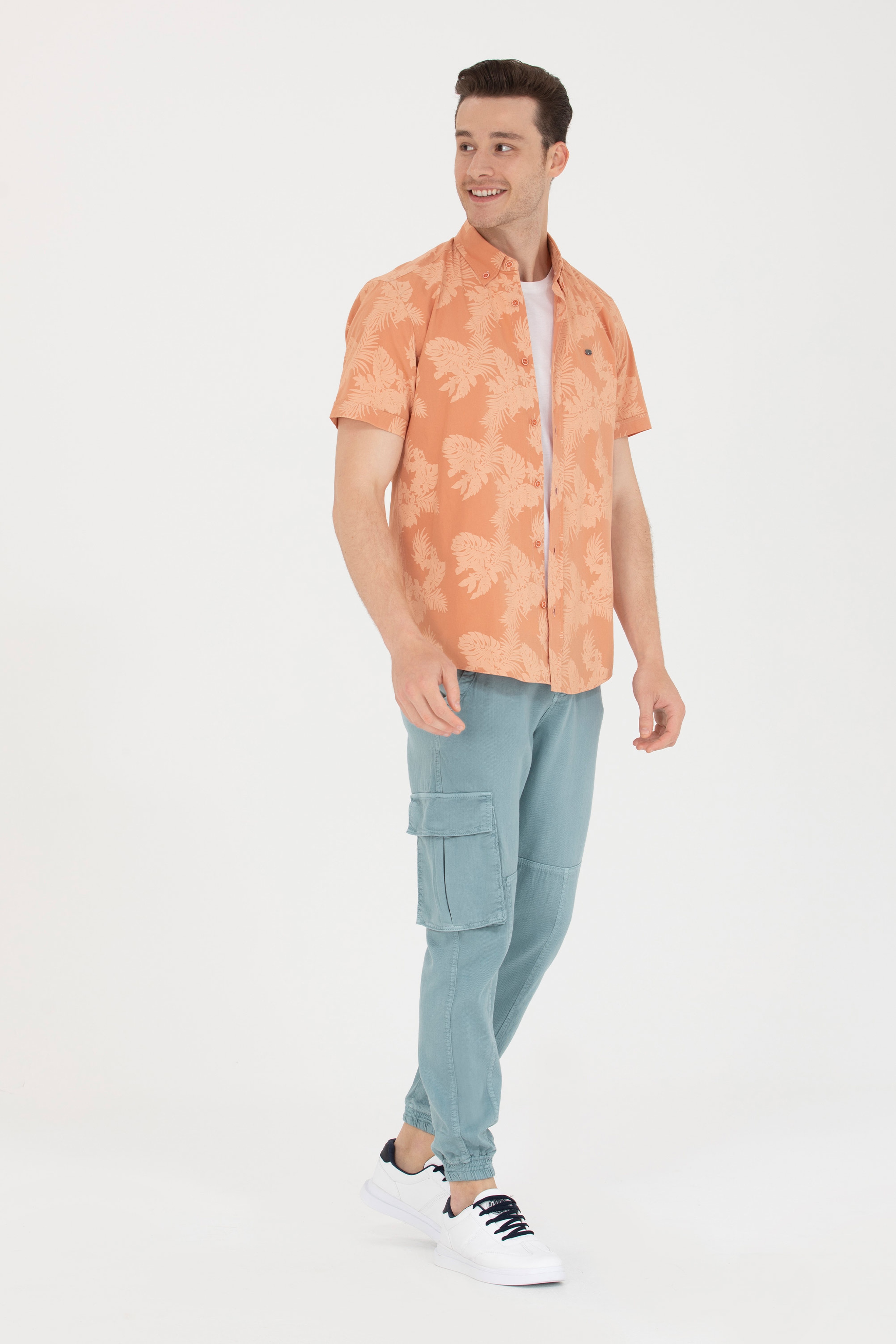 Erkek Jogger Fit Mint Kanvas Pantolon - Image 3
