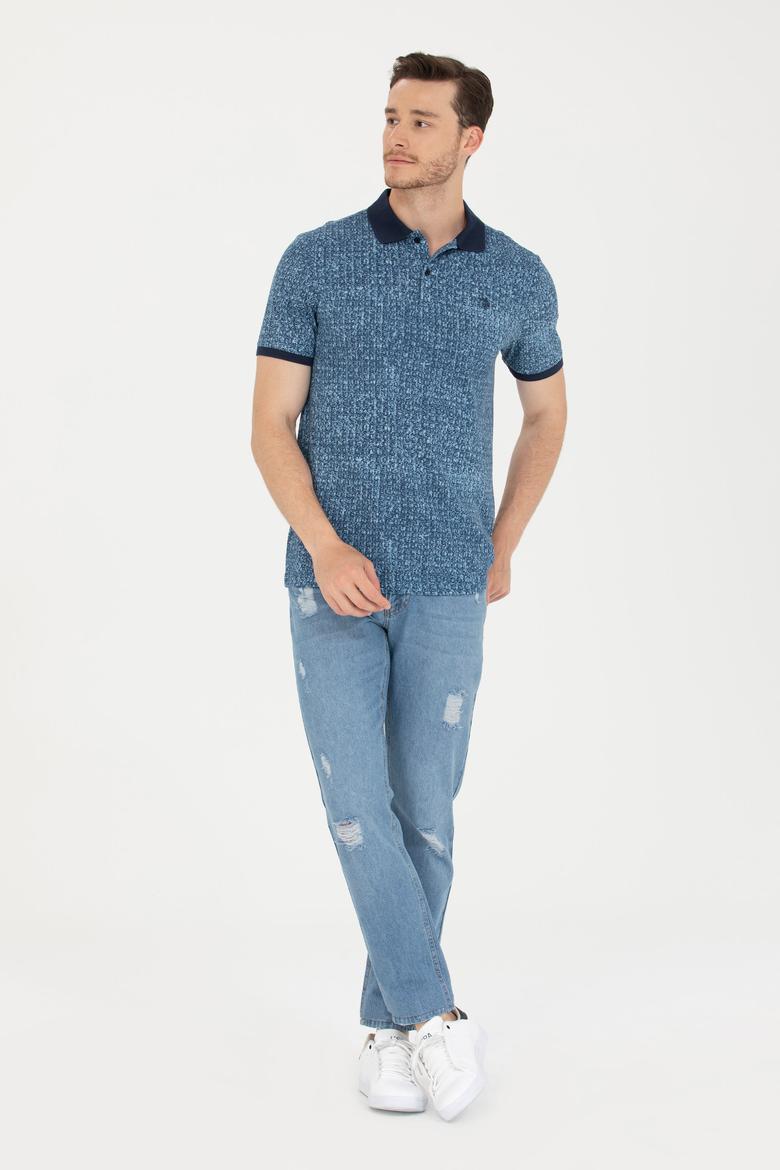 Erkek Lacivert Polo Yaka Tişört - 50276809031