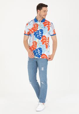 Erkek Beyaz Polo Yaka Tişört - 50276819046