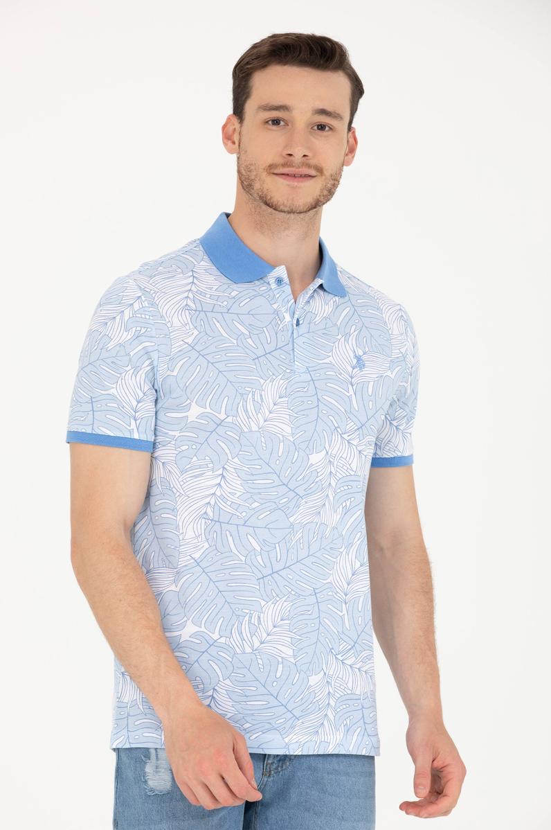 Erkek Kobalt Polo Yaka Tişört