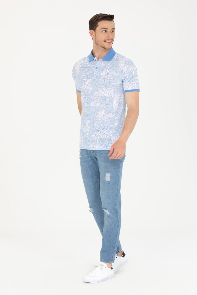 Erkek Kobalt Polo Yaka Tişört - 50276785037