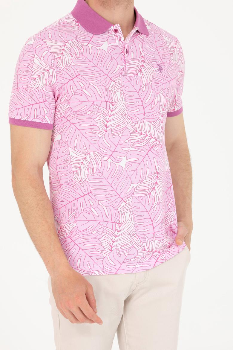 Erkek Pembe Polo Yaka Tişört - 50276785046