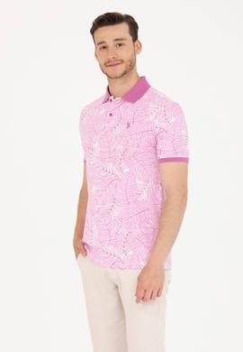 Erkek Pembe Polo Yaka Tişört - 50276785046