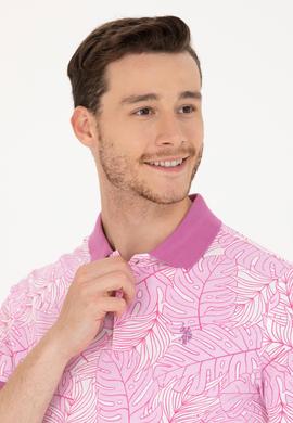 Erkek Pembe Polo Yaka Tişört - 50276785046