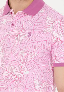 Erkek Pembe Polo Yaka Tişört - 50276785046