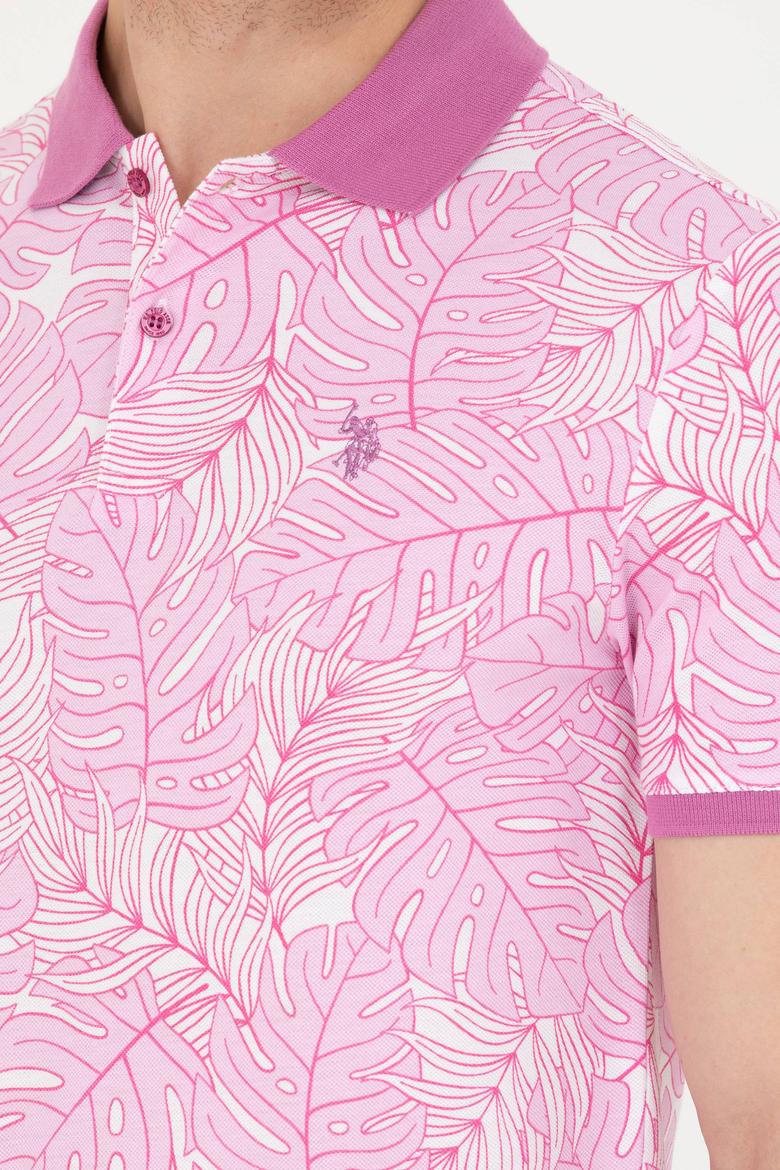 Erkek Pembe Polo Yaka Tişört - 50276785046