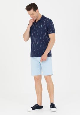 Erkek Açık Mavi Dokuma Şort - 50254441027