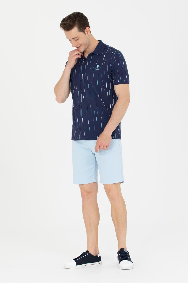 Erkek Açık Mavi Dokuma Şort - 50254441027