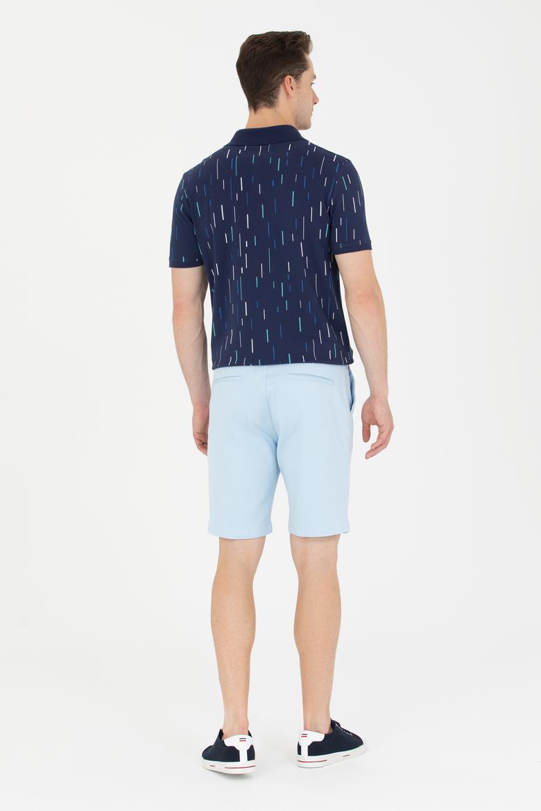 Erkek Açık Mavi Dokuma Şort - 50254441027