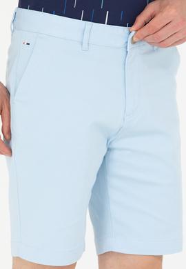 Erkek Açık Mavi Dokuma Şort - 50254441027