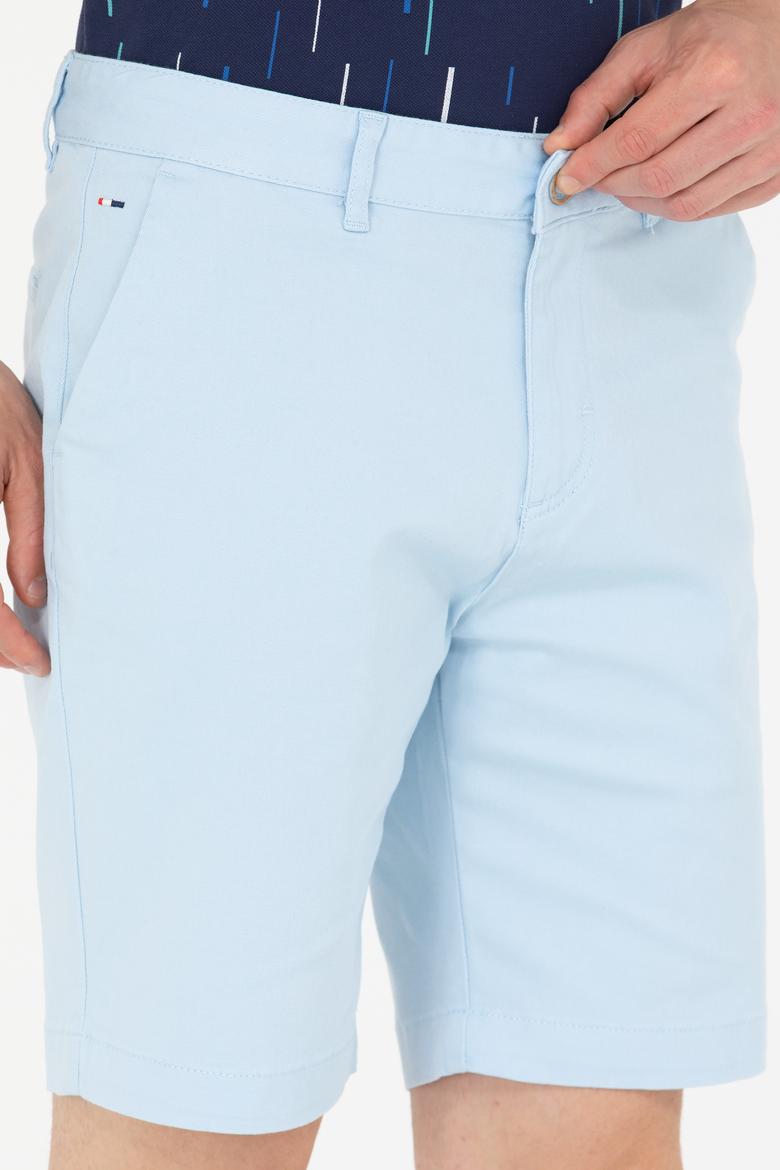 Erkek Açık Mavi Dokuma Şort - 50254441027