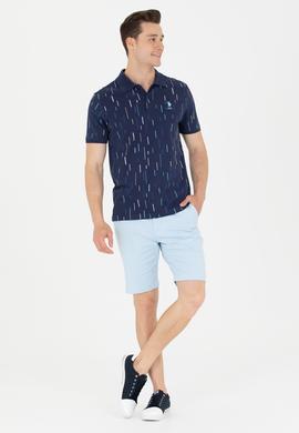 Erkek Açık Mavi Dokuma Şort - 50254441027