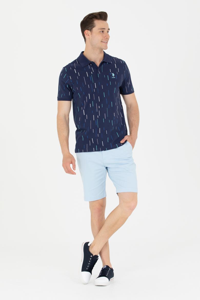 Erkek Açık Mavi Dokuma Şort