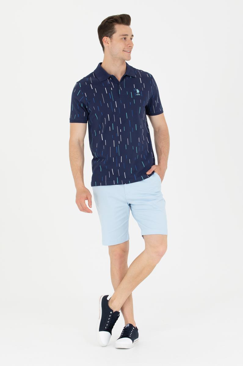 Erkek Açık Mavi Dokuma Şort