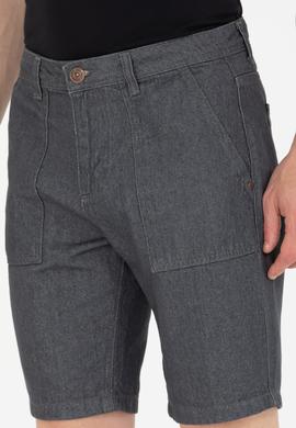 Erkek Açık Gri Jean Şort - 50254409016