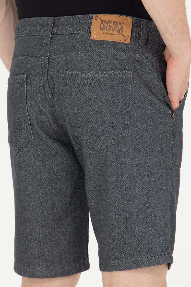 Erkek Açık Gri Jean Şort - 50254409016