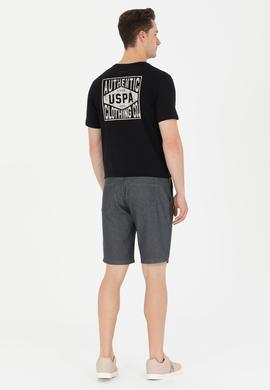 Erkek Açık Gri Jean Şort - 50254409016