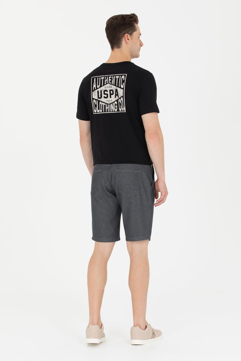 Erkek Açık Gri Jean Şort - 50254409016