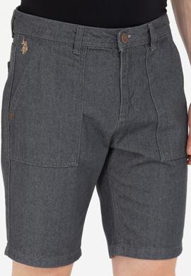 Erkek Açık Gri Jean Şort - 50254409016