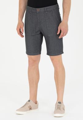 Erkek Açık Gri Jean Şort - 50254409016