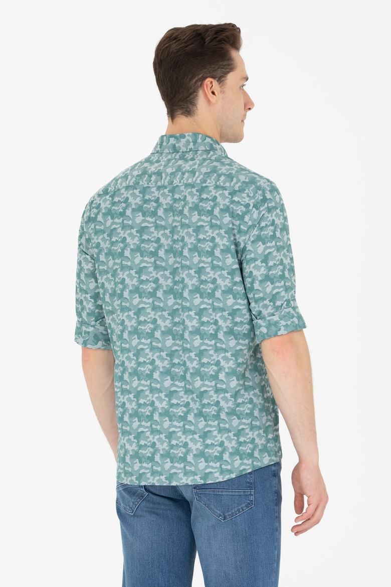 Erkek Haki Uzun Kollu Gömlek - 50248151036