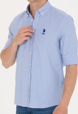 Erkek Mavi Uzun Kollu Gömlek - 50248123002