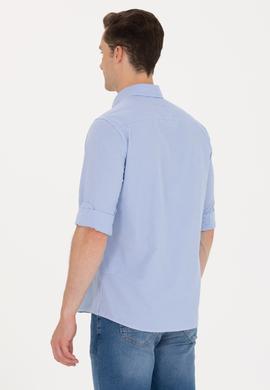 Erkek Mavi Uzun Kollu Gömlek - 50248123002
