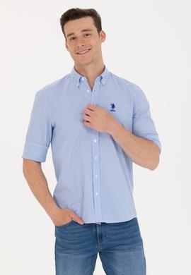 Erkek Mavi Uzun Kollu Gömlek - 50248123002