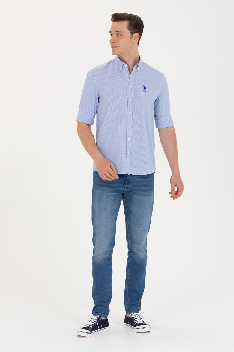 Erkek Mavi Uzun Kollu Gömlek - 50248123002