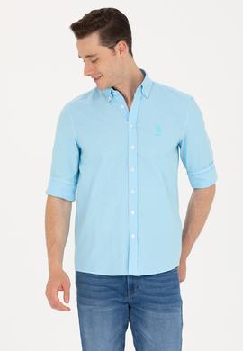 Erkek Turkuaz Uzun Kollu Gömlek - 50248123012